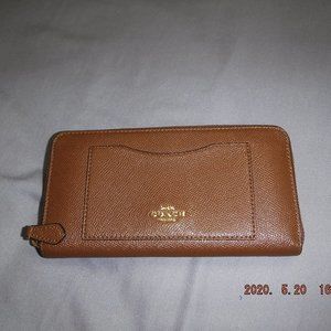 Brown and Gold Coach Wallet